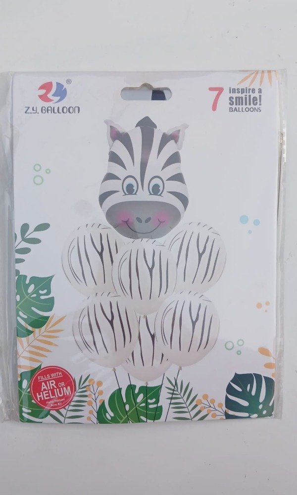 Producto - Set 7 Globos CEBRA