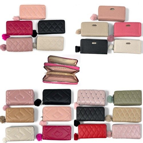 Producto - Billetera Doble Cierre (con pompón peluche)