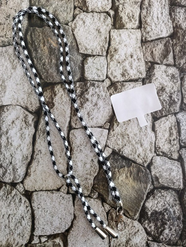 Producto - Correa cordón con sujetador blanca con negro