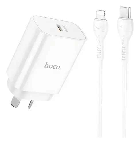 Producto - FUENTE HOCO DC49 PD 20W C/CABLE TIPO C A LIGHTNING
