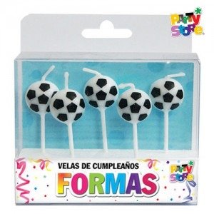 Producto - Set Velas x 5 - Pelotas de futbol - 1
