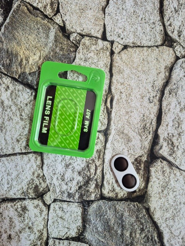 Producto - Protector de cámara Samsung A07 plateado