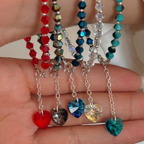 Producto - Pulsera Cristal Checo Con Dije SW Plata 925