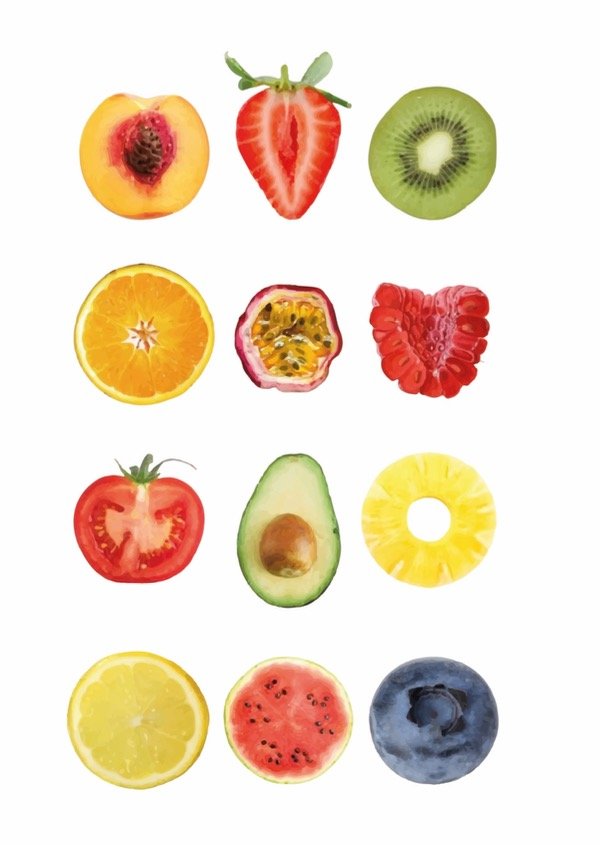 Producto - Plancha de stickers frutas A5