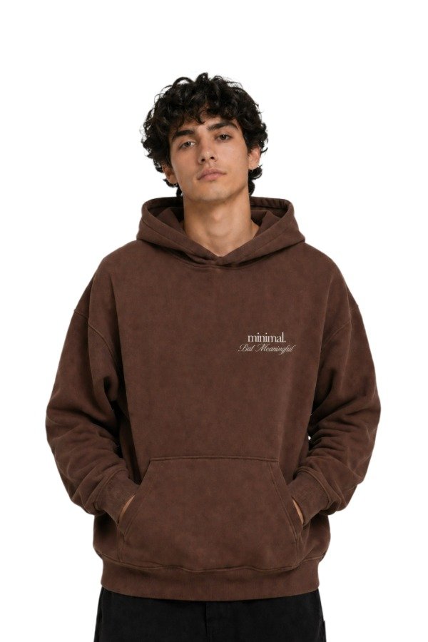 Producto - Buzo Clasico Minimal Marrón