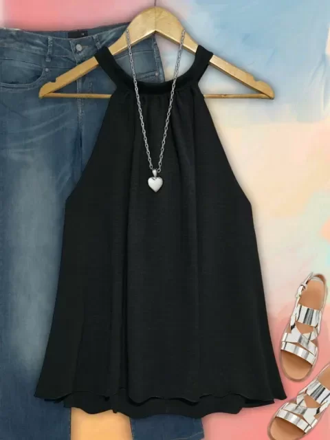 Producto - Remera Halter Negra