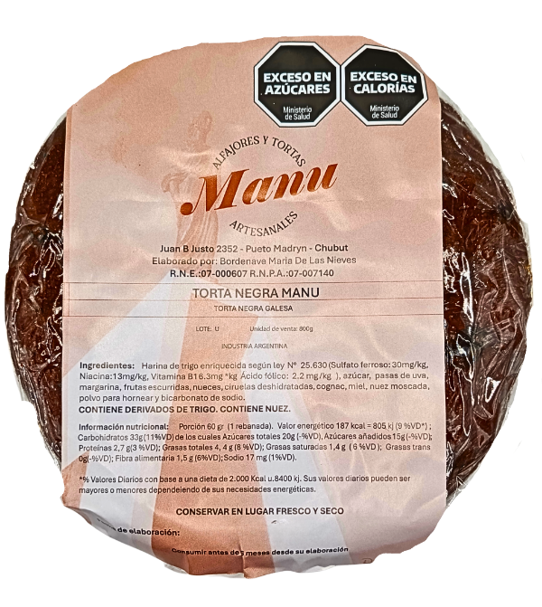 Producto - Torta Galesa Manu - 800 grs
