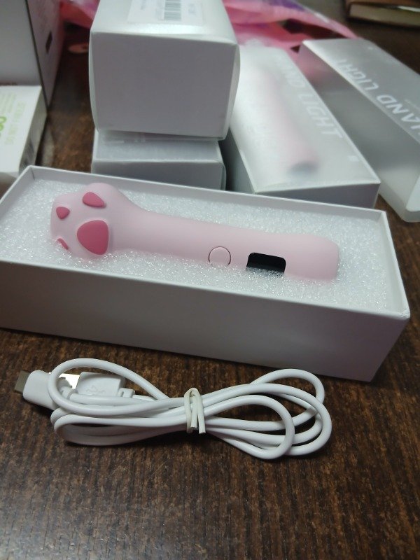 Producto - Linterna usb patita rosa con pantalla