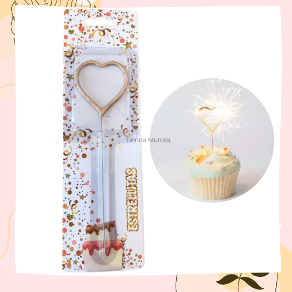 Producto - Estrellita chispita corazon dorado x1