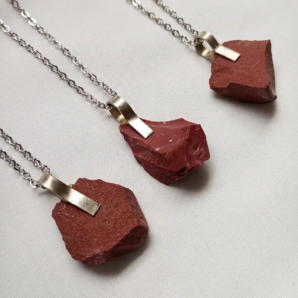 Producto - Collar Jaspe rojo en bruto
