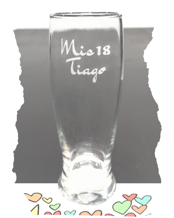Producto - Vaso cervecero souvenirs 18 años X100