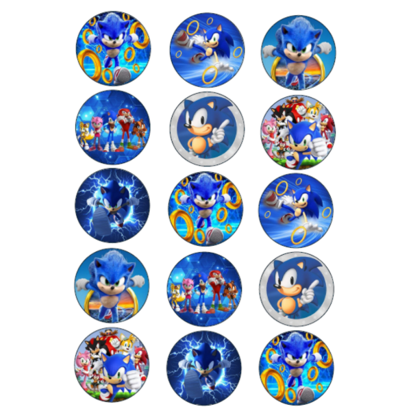 Producto - Lamina comestible cupcakes sonic