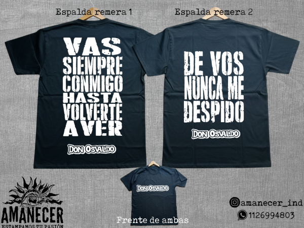 Producto - Remeras Don Osvaldo combinadas Flores por piedad