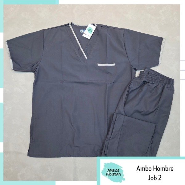 Producto - Ambo Eco Gris Topo detalle Gris