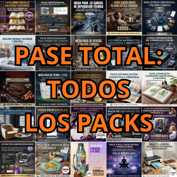 Producto - PASE TOTAL: TODOS LOS PACKS (1 AL 69)
