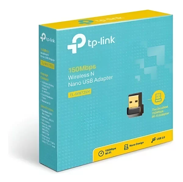 Producto - Placa de red TP-Link TL-WN725N 150MB/s Wireless N Nano USB Adapter