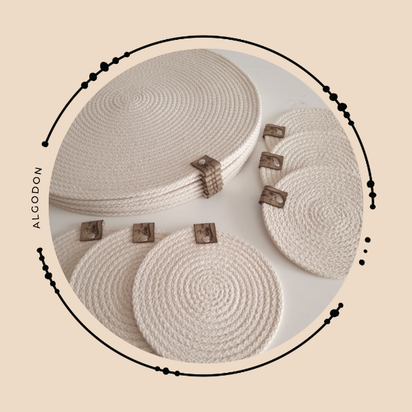 Producto - Set Plato Sitio 30 cm. Posavaso 12 cm x 6 Un.