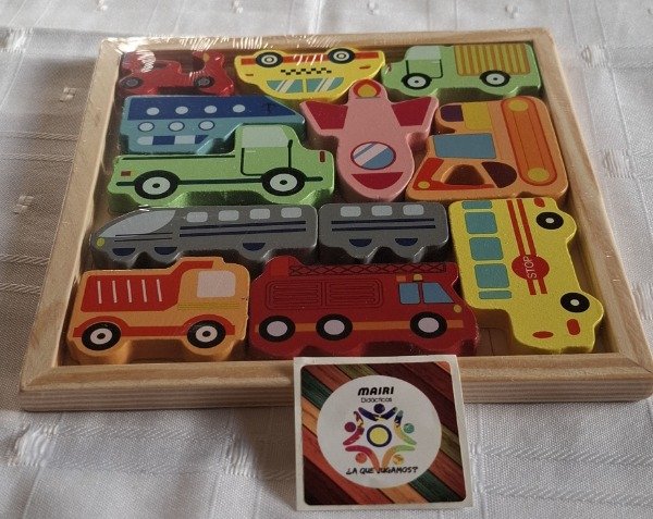 Producto - Rompecabezas cuadrados transporte - 1