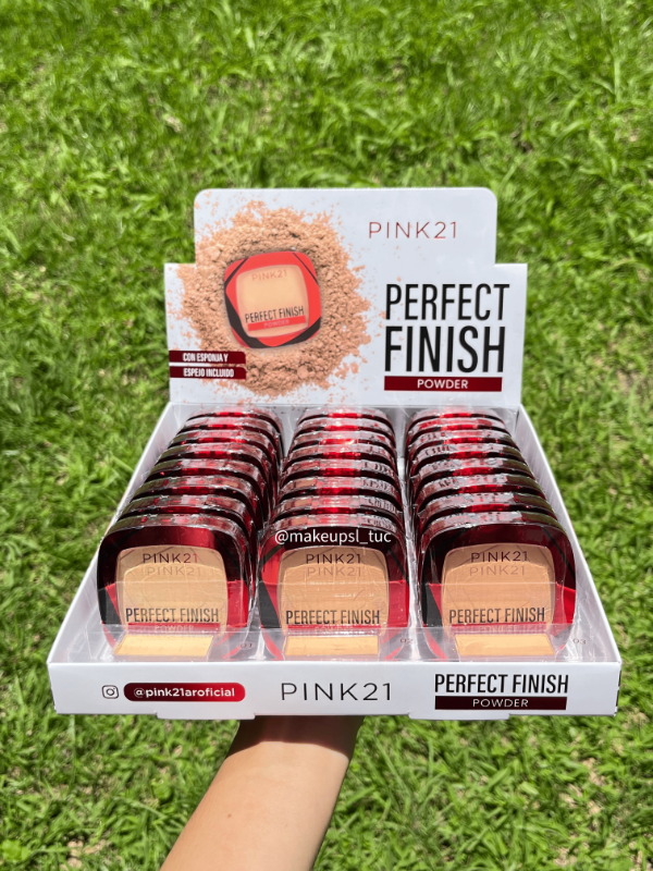 Producto - Polvo compacto con espejo y esponja Pink21