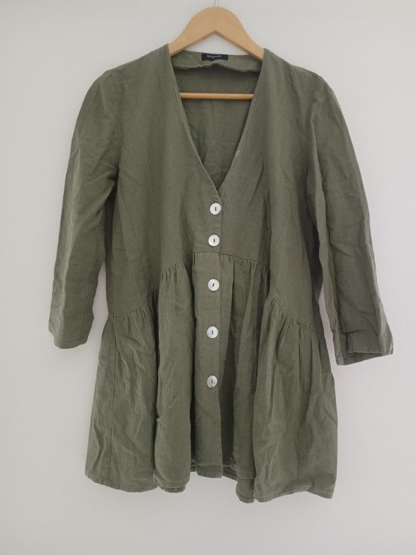 Producto - Vestido lino verde Shibinda