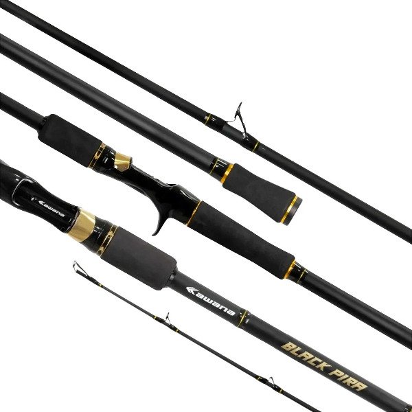 Producto - Caña Bait Kawana Black Pira 2.40 y 2.70m 2 Tramos  30-60lbs Carbono IM8 Trolling - 0