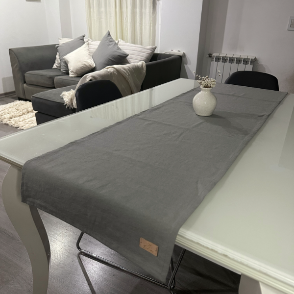 Producto - Camino Tusor liso gris - 0