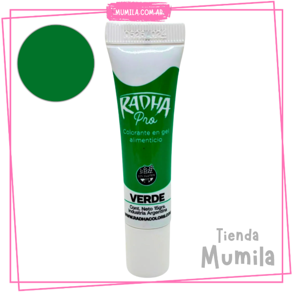 Producto - Colorante verde en gel Radha Colors