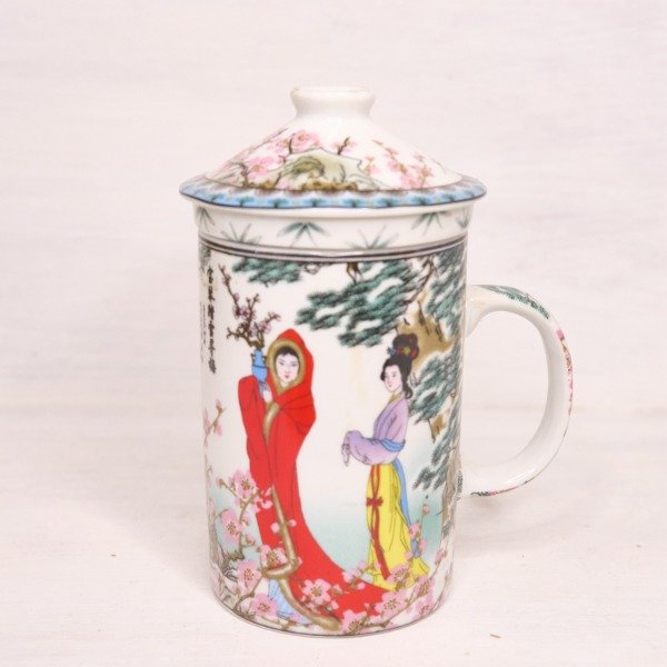 Producto - Tazas de Cerámica China con Filtro y Tapa
