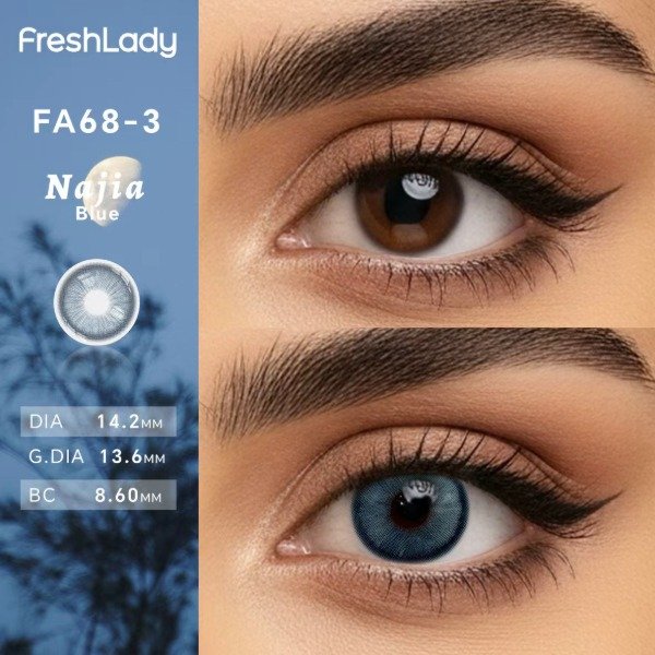 Producto - Lentes de contacto Freshlady FA68-3 Najia Blue