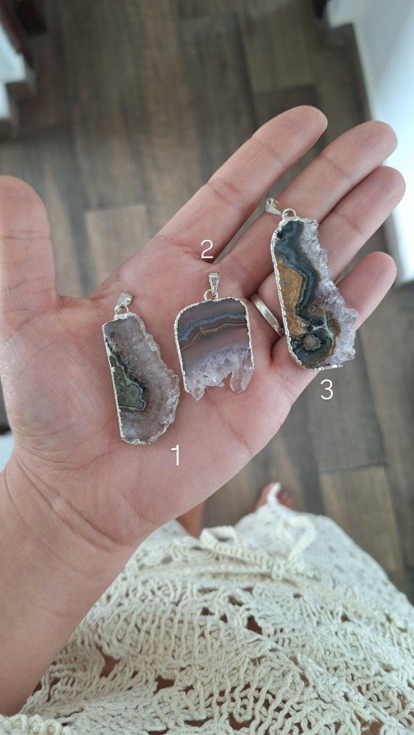 Producto - Dijes druza de amatista con baño de plata (LIMITADOS!)