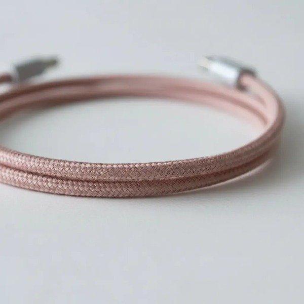 Producto - Cable para Iphone 16 USB c a USB c Mallado SX 120 Rosa - 4