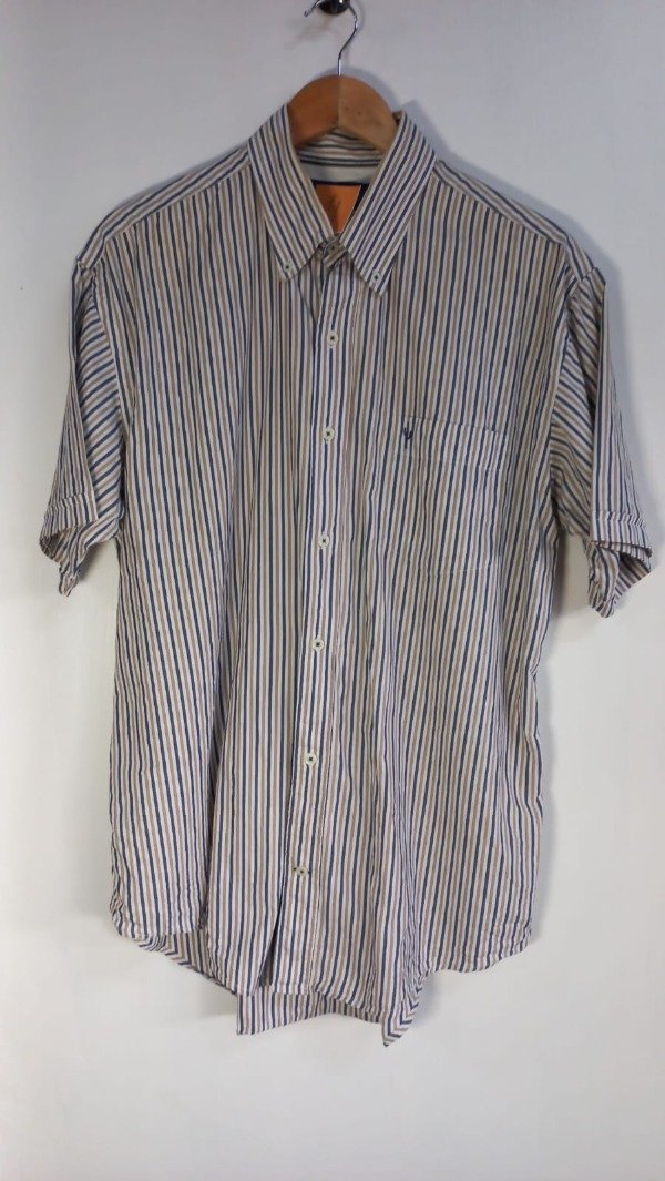 Producto - CAMISA A RAYAS CARDON AZUL Y MARRON