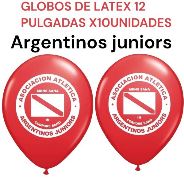 Producto - Globos argentinos juniors de 12 pulgadas x 10 unidades