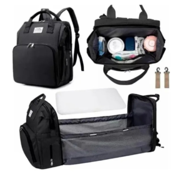 Producto - Mochila maternal cuna negra