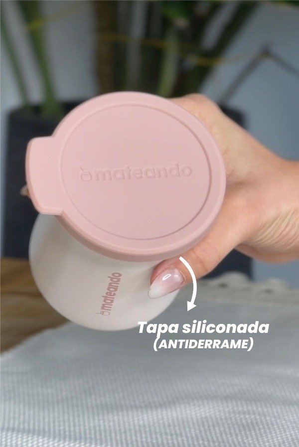Producto - MATE MATEANDO FLOW DE ACERO TERMICO 236 ML CON TAPA ANTIDERRAME ROSA - 7