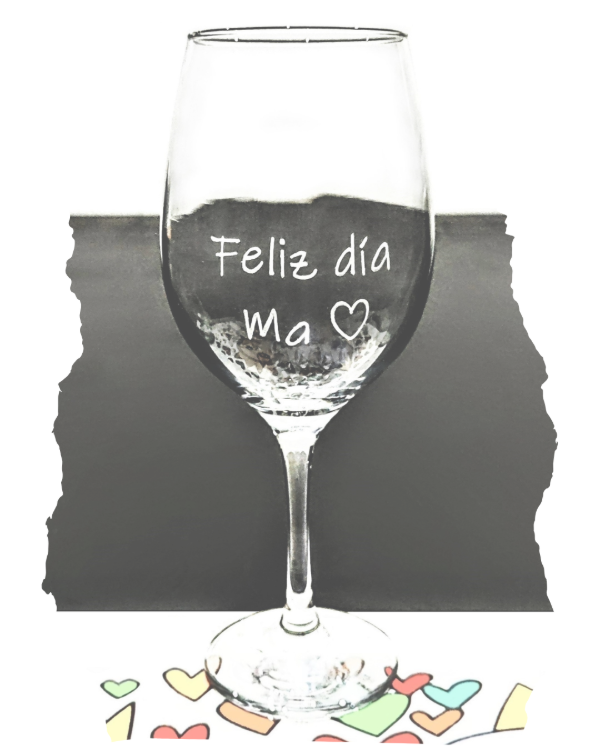 Producto - Copa de vino feliz día Ma - Copa de vino feliz día Pa