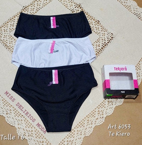 Producto - Pack X3 Bombachas Juveniles Vedetinas Kiero 43 Talle 16