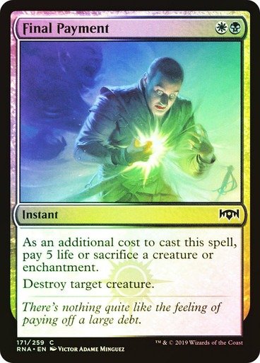 Producto - Final Payment Foil  Ravnica Allegiance