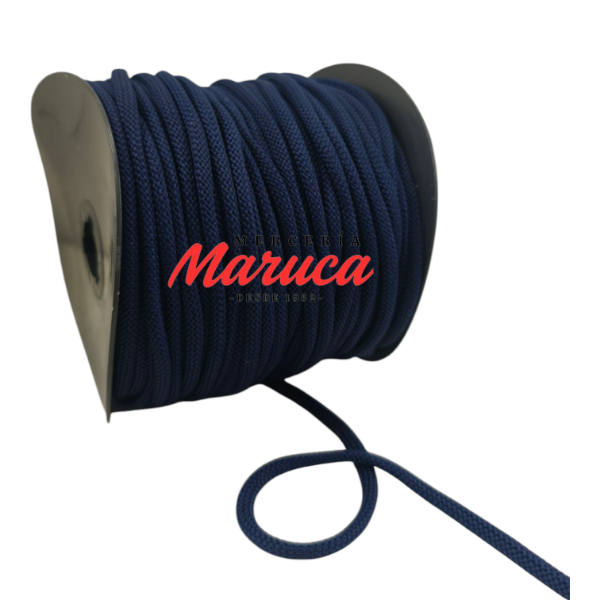 Producto - Cordón poliéster tubular de 4mm Azul Marino.