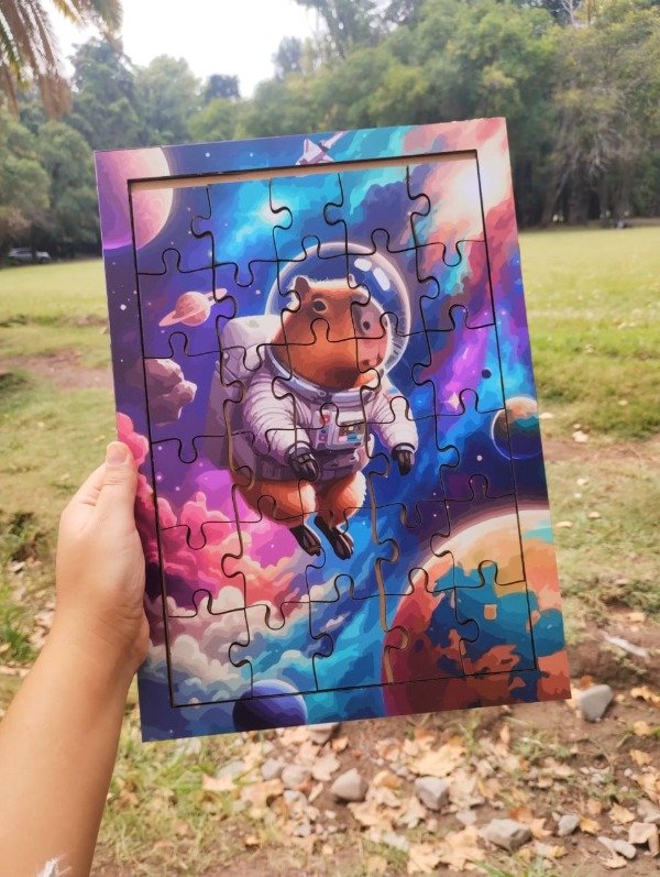 Producto - rompecabezas capibara astronauta