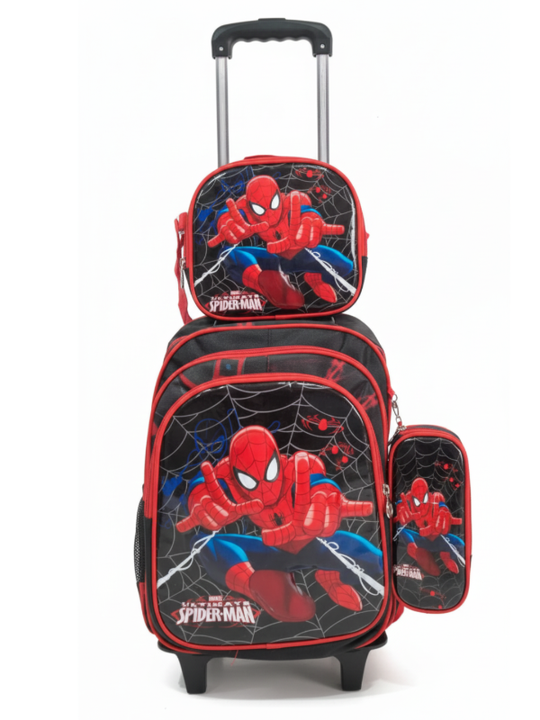 Producto - Spiderman Combo Mochila + Cartuchera + Lonchera + Carrito