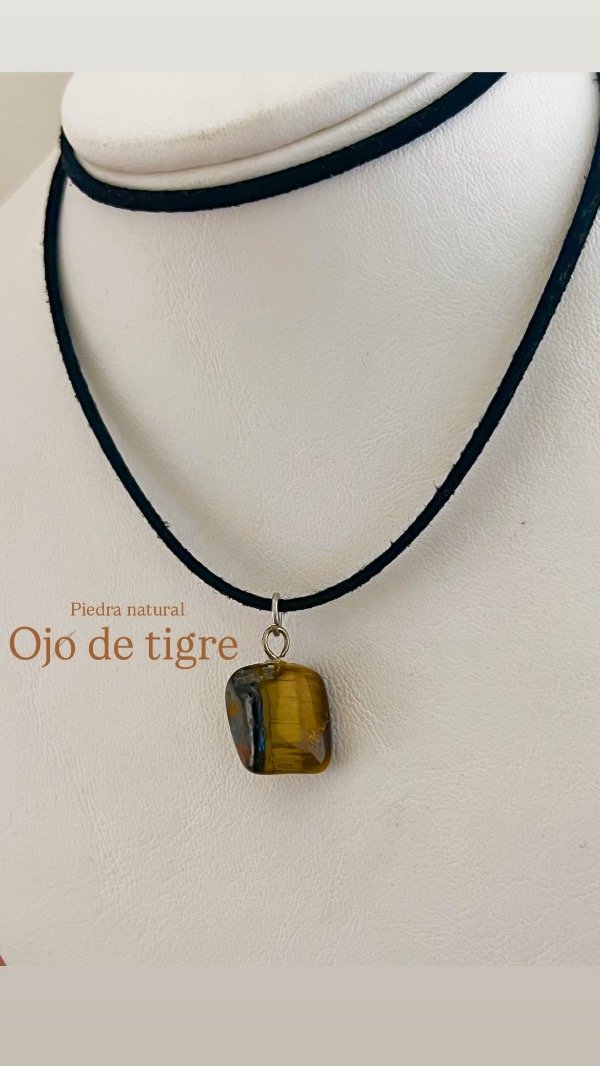 Producto - Chokers ojo de tigre piedra natural ( lazo de 1.5mt )