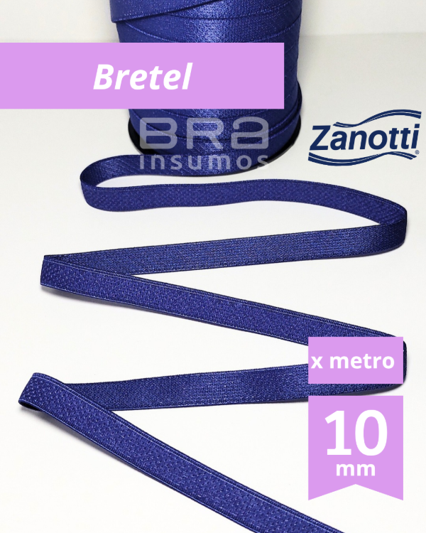 Producto - Bretel Papiro Zanotti 10 mm - Azul Oscuro (x Metro)