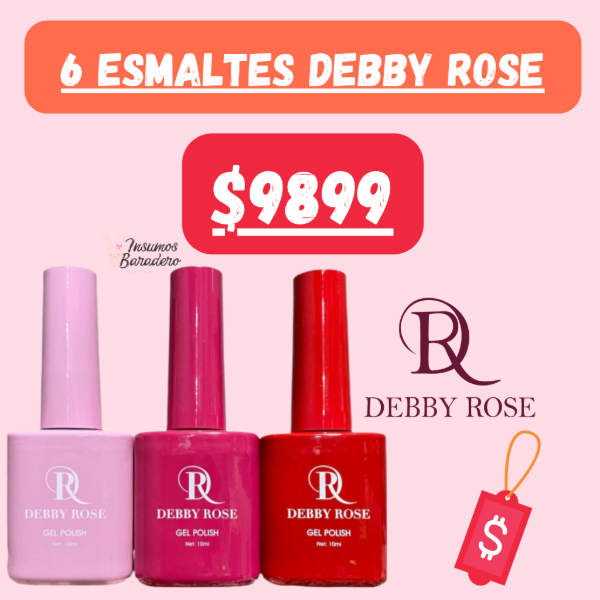 Producto - Combo 6 esmaltes Debby Rose (colores a elección)