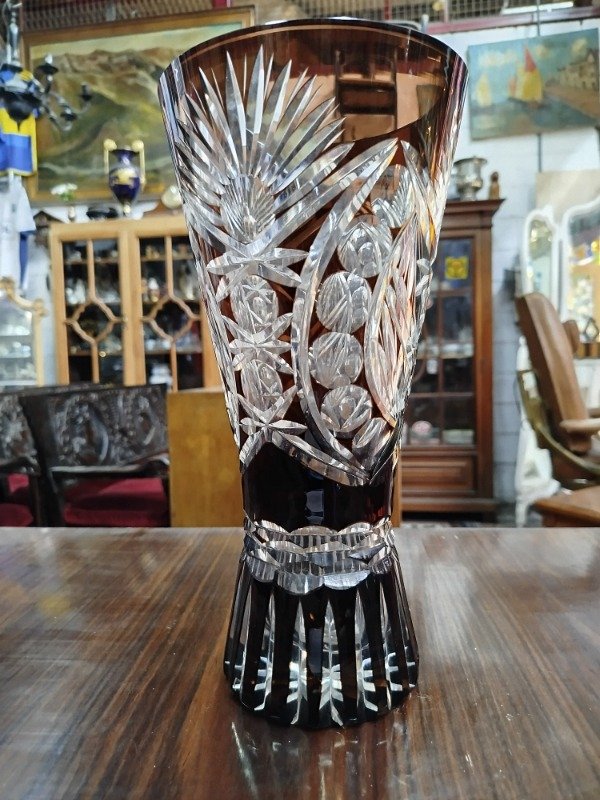 Producto - Antiguo jarrón florero cristal