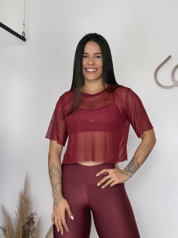 Producto - Cropped de tule - Vino
