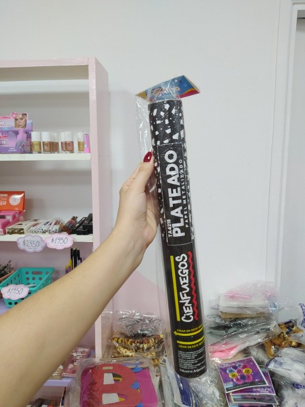 Producto - Lanza papeles plateado