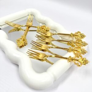 Producto - C-945 TENEDOR PEQUEÑO DORADO 6PCS