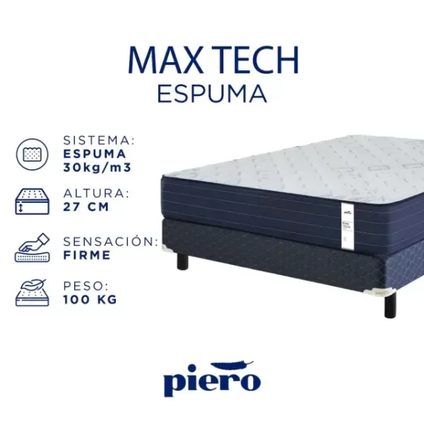 Producto - Colchón Piero Max Tech Espuma 190x140 - 9