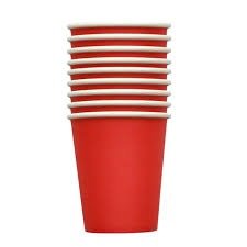 Producto - Vaso polipapel 240cc x8u. Rojos